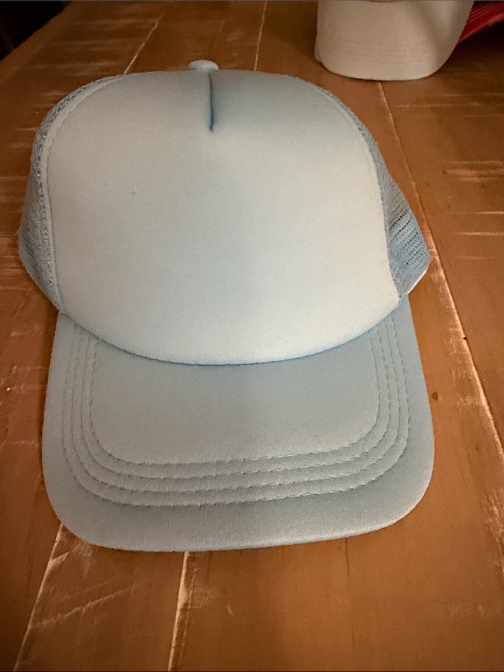 Light Blue Trucker Hat - Women's Casual Mesh Cap